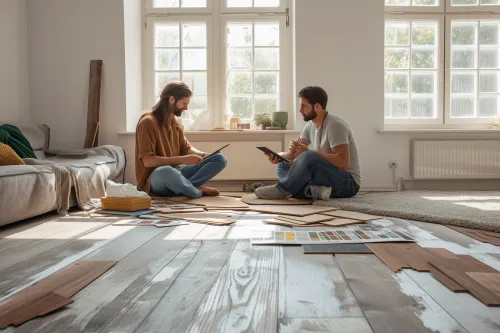 Comparatif des coûts au m² pour différents revêtements de sol  :  parquet, carrelage et vinyle