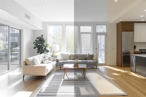 Tableau comparatif des finitions en rénovation  :  brut, standard, semi-luxe et haut de gamme